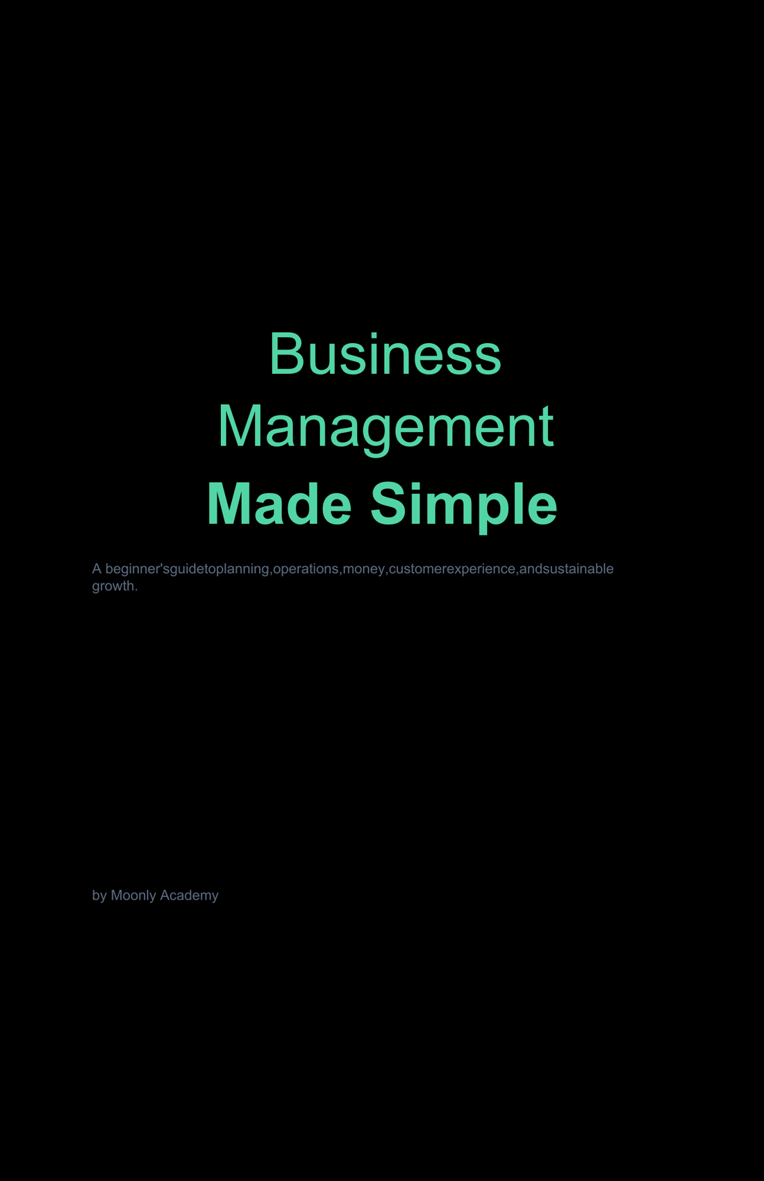 Business Management Made Simple