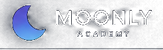Moonly Academy crescent moon logo